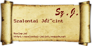 Szalontai Jácint névjegykártya